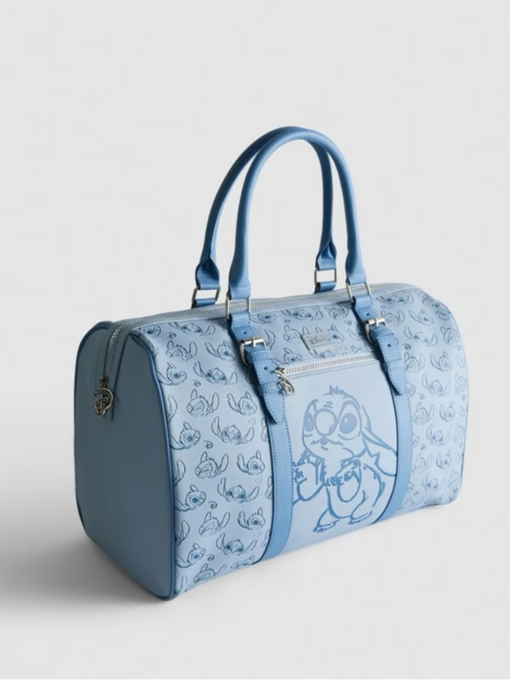 Disney Light Blue Stitch Dome Satchel Travel Bag
